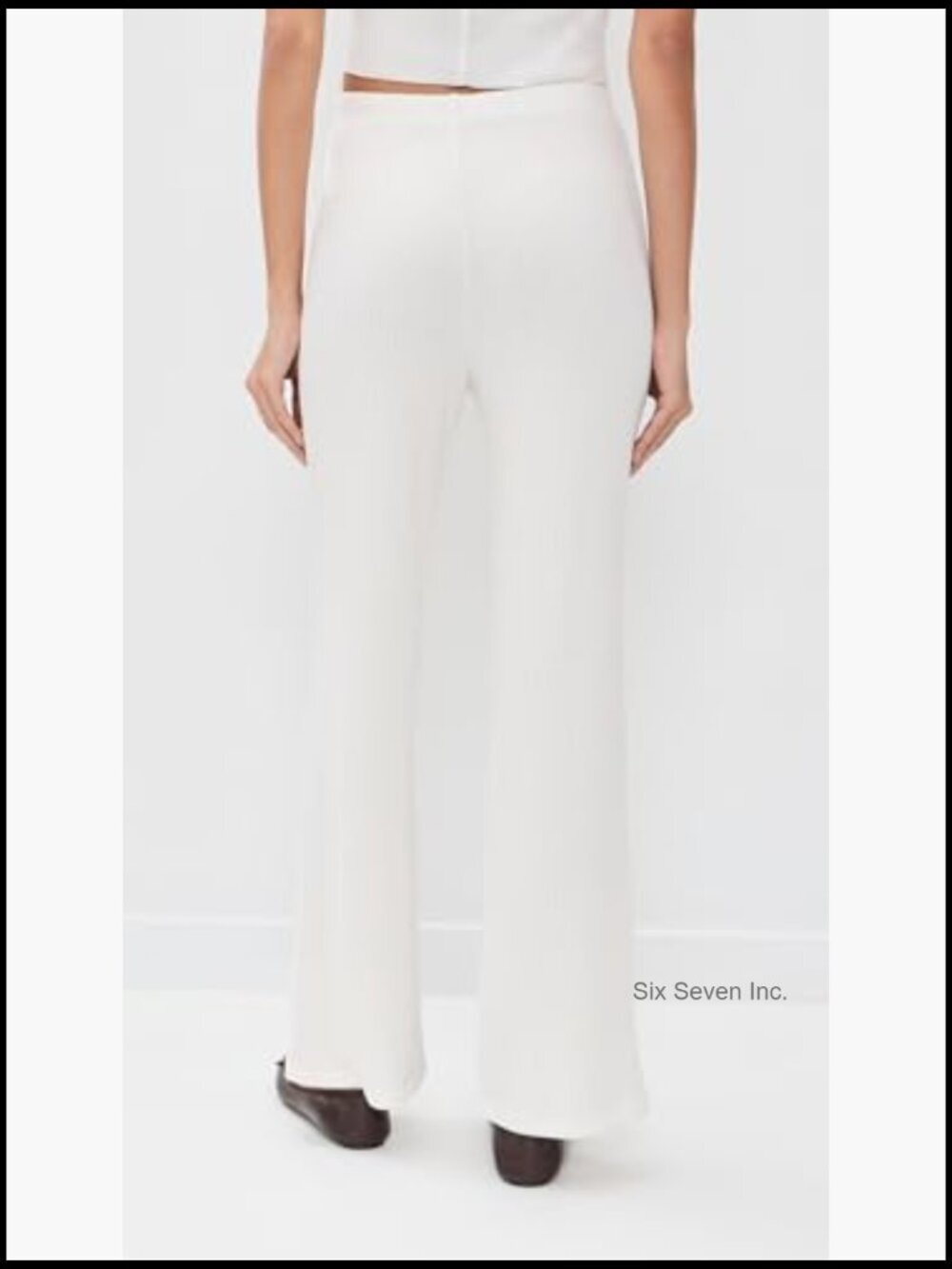 High Rise Ribbed Pants with Super-Stretch Fabric - Picture 3 of 6